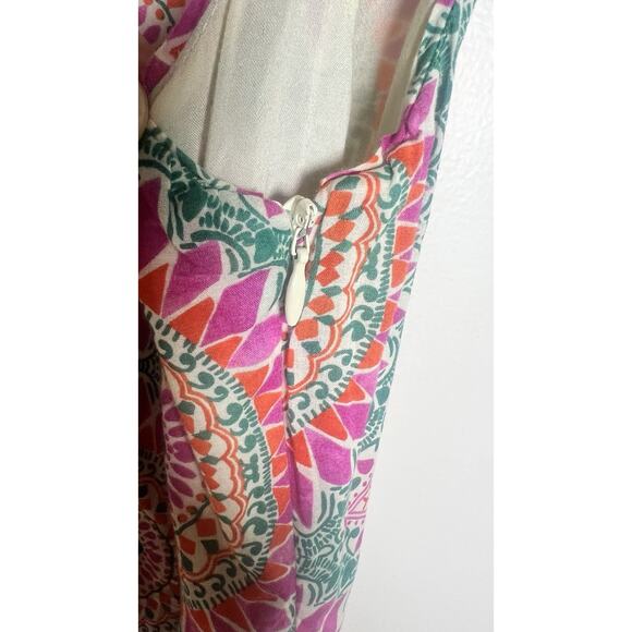 HD in Paris Anthropologie South Island Medallion Print Fit and Flare Dress Sz 12 - Picture 9 of 12